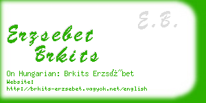 erzsebet brkits business card